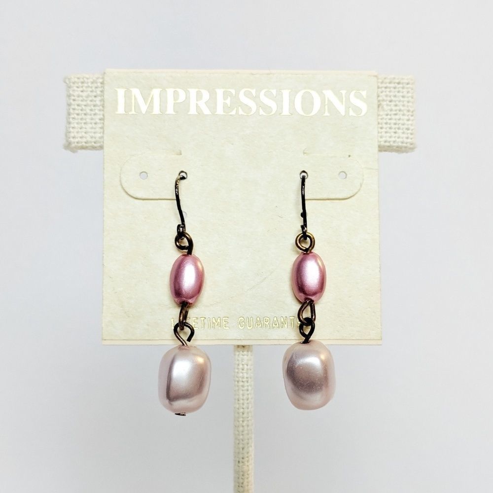 3 For $25impressions Pink Lustre Earrings